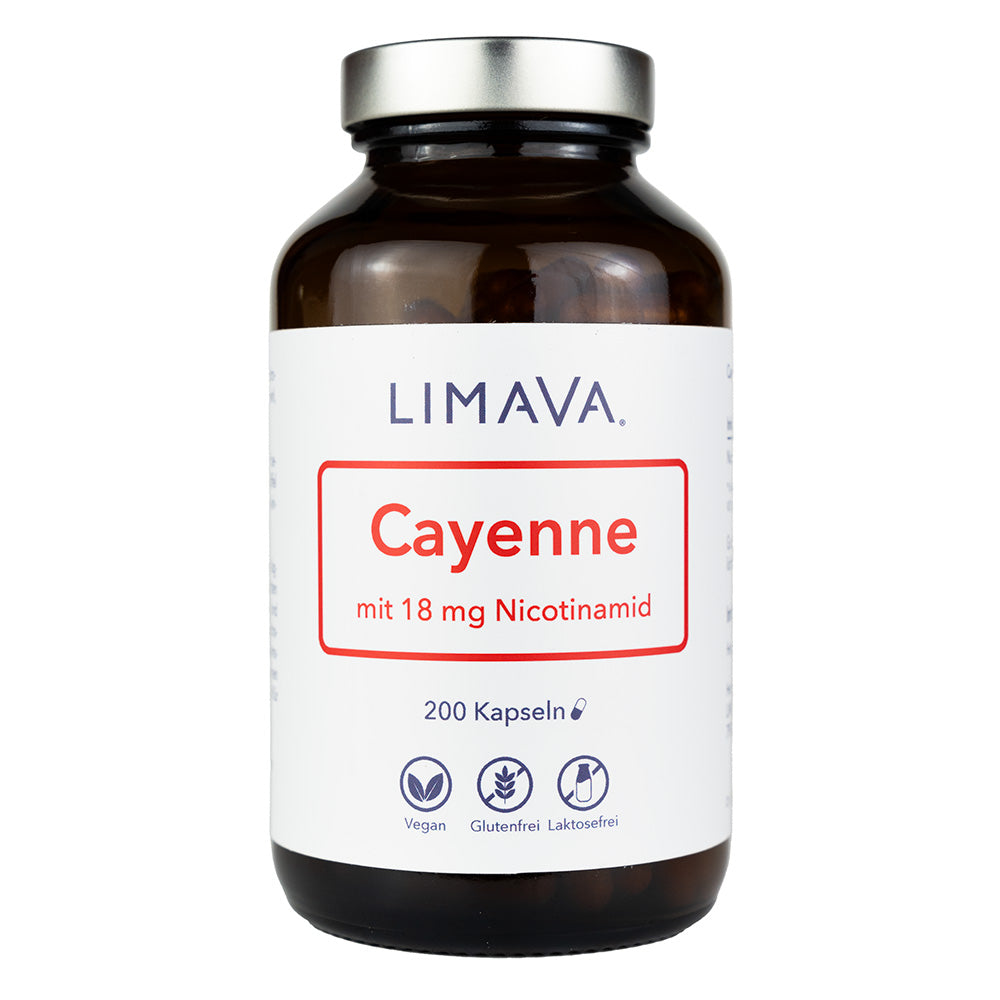 Cayenne Kapseln mit Nicotinamid (200 Kapseln)