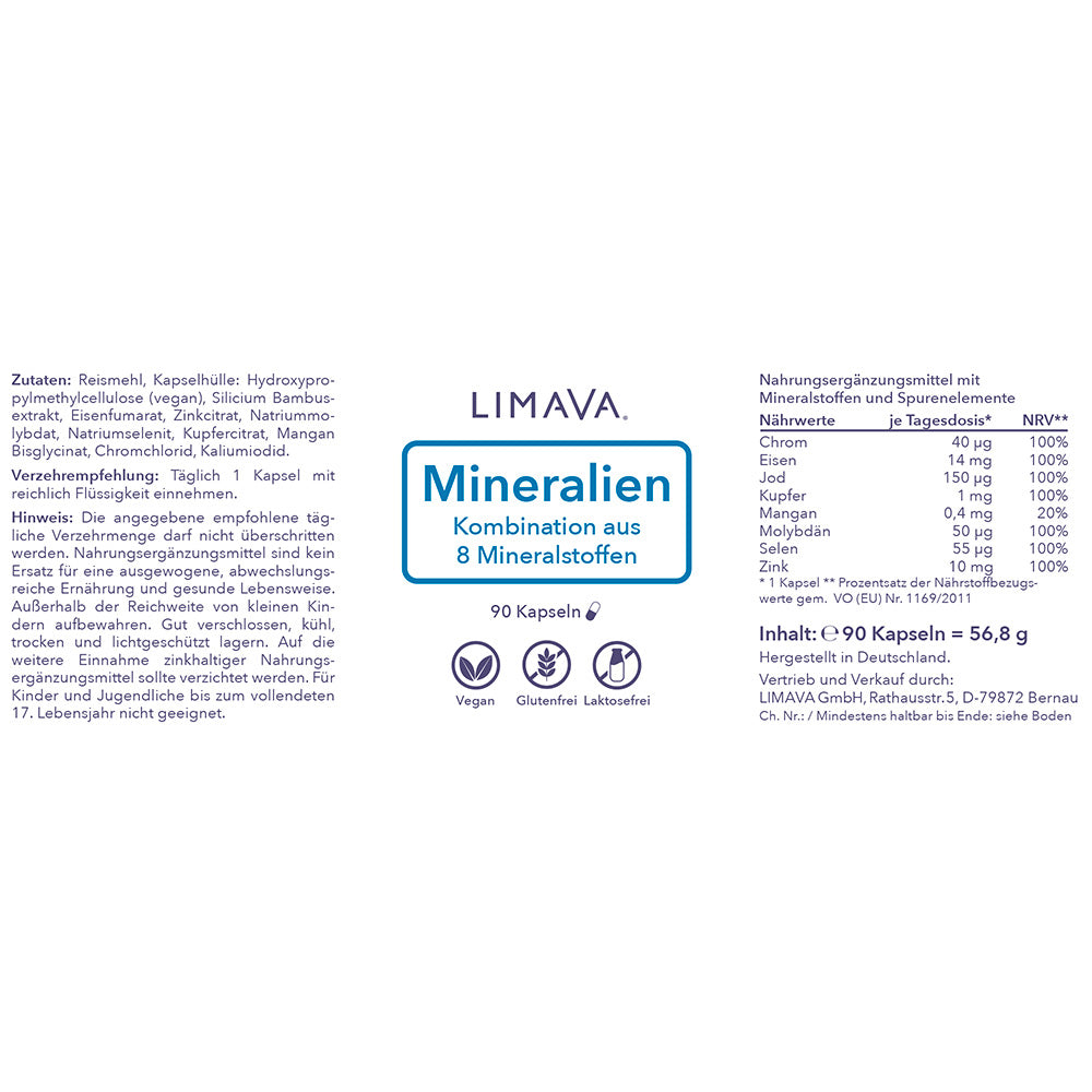 Mineralien (90 Kapseln)