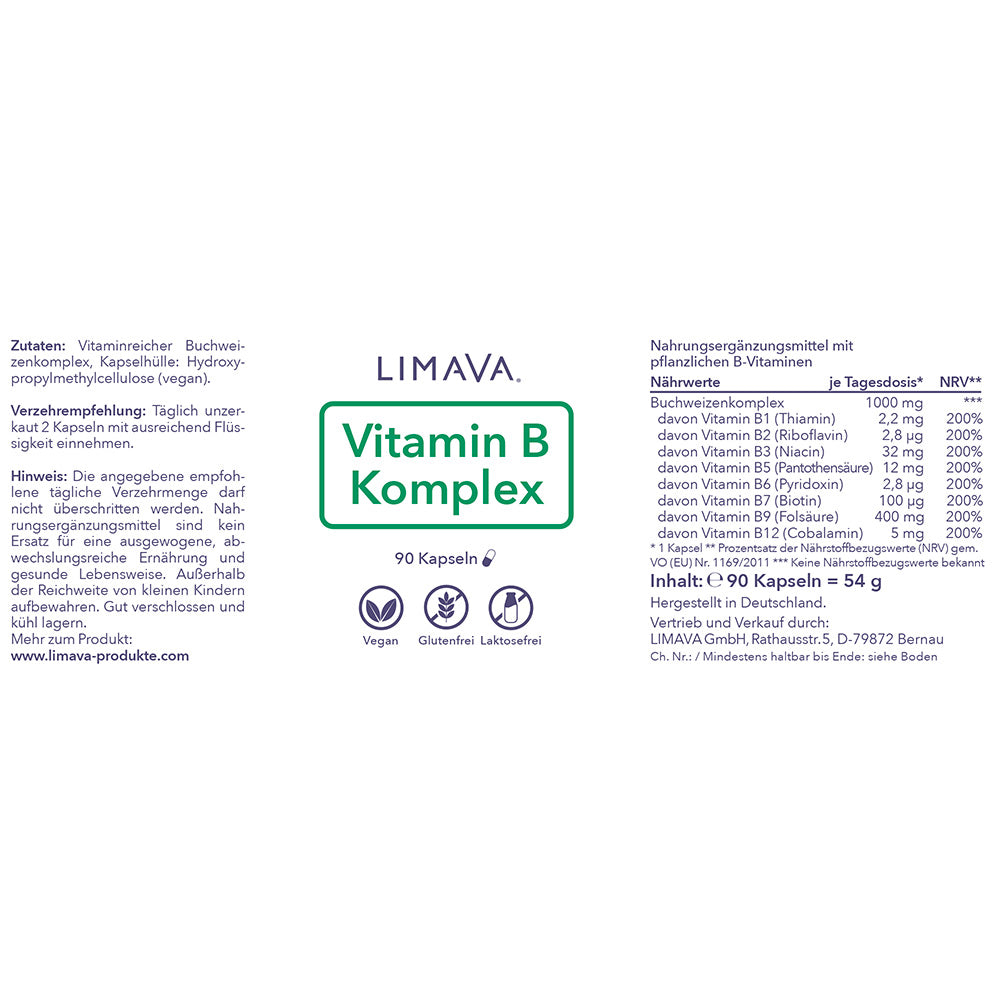 Vitamin B Komplex (90 Kapseln)