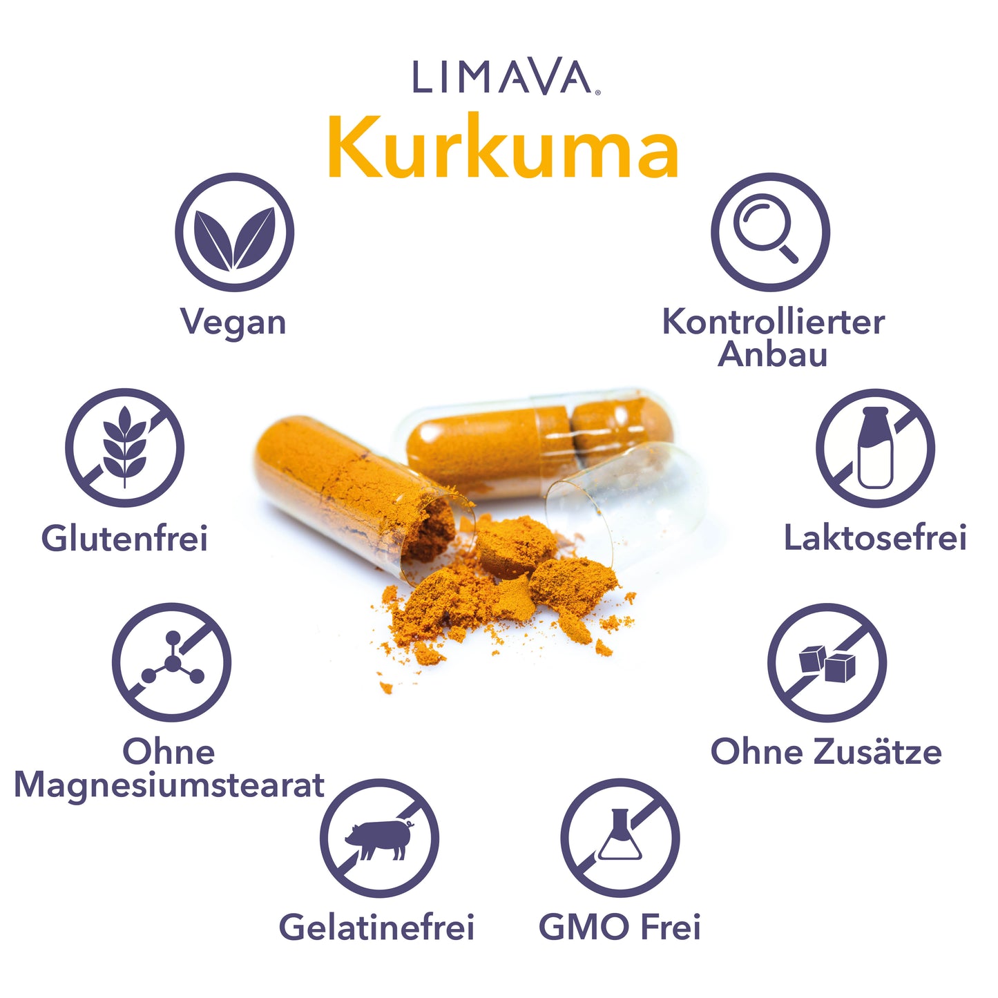 Kurkuma Kapseln mit 225mg Curcumin + Piperin (90 Kapseln)
